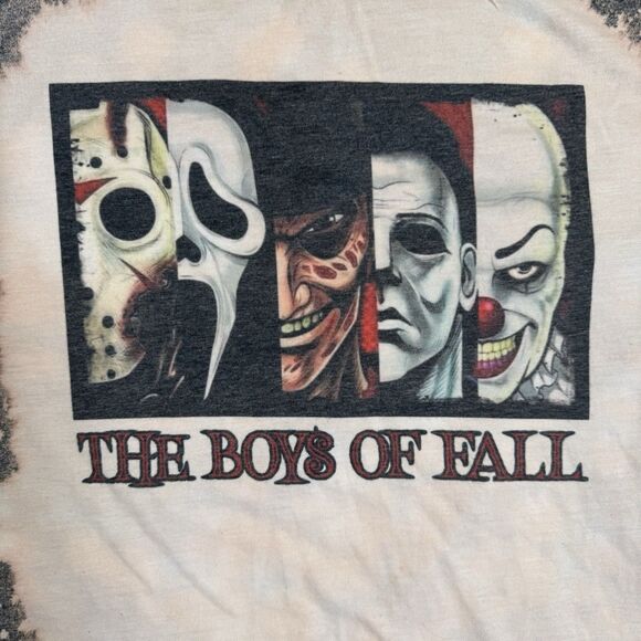 Boys of Fall Horror Film Bleach Splatter T-Shirt Unisex XL Gildan - Picture 2 of 6